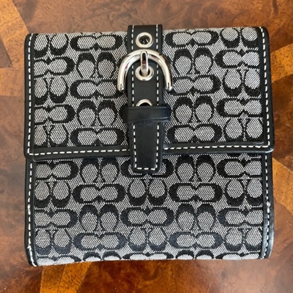 Coach Handbags - Coach Black and Gray Wallet Authentic New